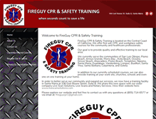 Tablet Screenshot of fireguycpr.com